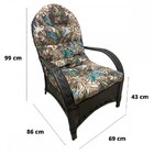 Poltrona Imperatriz Com Almofada Floral - Wj Design