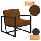 Poltrona Industrial Kingston Preto/corino Caramelo - Móveis A