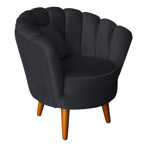 Poltrona Infantil Decorativa Sala De Estar Pétala Veludo Graf