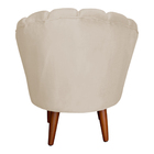 Poltrona Infantil Decorativa Sala De Estar Pétala Veludo Off