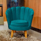 Poltrona Infantil Pétala Para Sala E Quarto Palito Mel Veludo