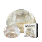 Poltrona Inflável Lazy Lounge Glitter Com Puff VG Plus Gold