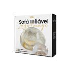 Poltrona Inflável Lazy Lounge Glitter Com Puff VG Plus Gold