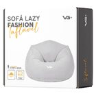Poltrona Inflável Puff Lazy Fashion Aveludado Assento Pufe Vg
