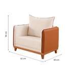 Poltrona Inhotim Linho Bege E Paçoca