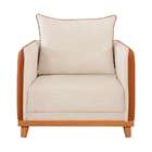 Poltrona Inhotim Linho Bege E Paçoca