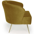 Poltrona Iris Pés Palito Gold Veludo Amarelo