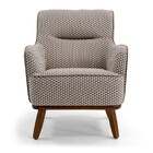 Poltrona Isabella Jacar Algodão Estampado A-332 Base Fixa De