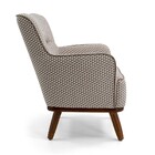 Poltrona Isabella Jacar Algodão Estampado A-332 Base Fixa De