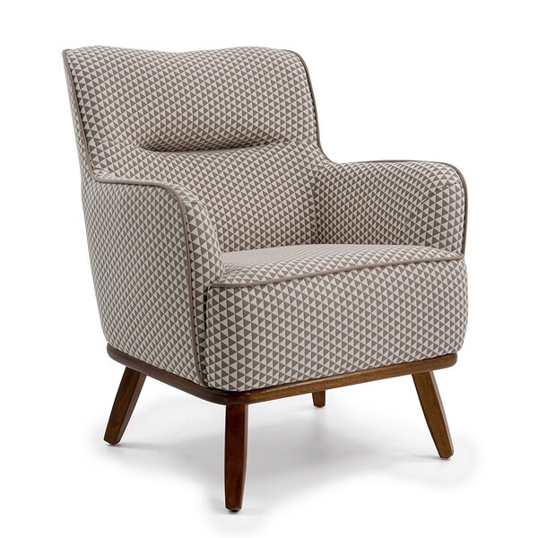 Poltrona Isabella Jacar Algodão Estampado A-332 Base Fixa De