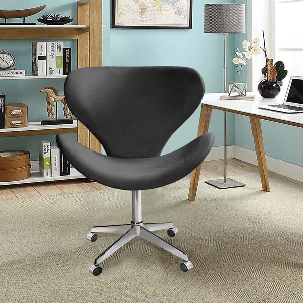 Poltrona Isis Cadeira Giratória Pés Com Rodízio Decoração, Sa