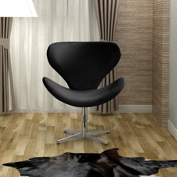 Poltrona Isis Cadeira Giratória Pés De Metal Decoração, Sala,