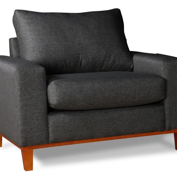 Poltrona Istambul Sala Escritorio Recepcao Tecido Linho Pes E