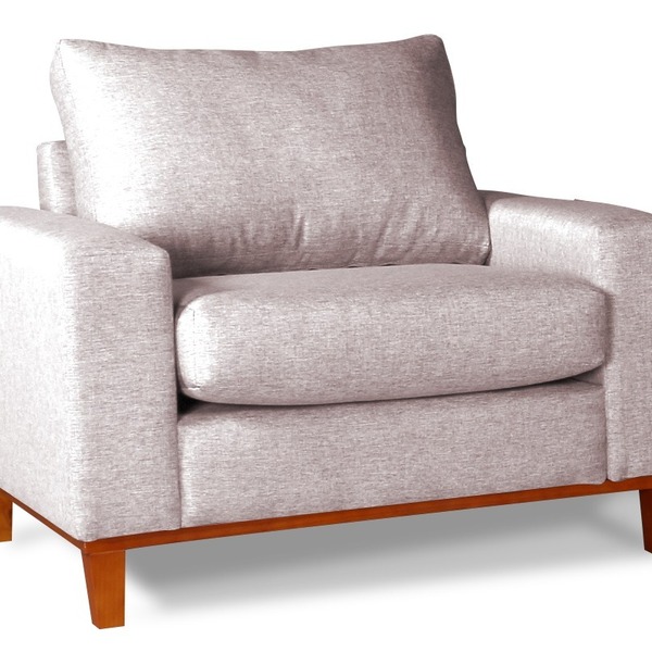 Poltrona Istambul Sala Escritorio Recepcao Tecido Linho Pes E