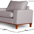 Poltrona Istambul Sala Escritorio Recepcao Tecido Linho Pes E