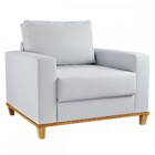 Poltrona Itália Linho Gelo - Viero Móveis