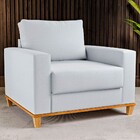 Poltrona Itália Linho Gelo - Viero Móveis