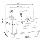 Poltrona Itália Linho Inox - Viero Móveis