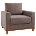 Poltrona Itália Linho Kaki - Viero Móveis