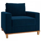 Poltrona Itália Veludo Azul - Viero Móveis
