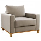 Poltrona Itália Veludo Pérola - Viero Móveis