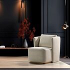 Poltrona Izza Tec 1444 E Base Natural Off Witte