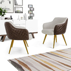 Poltrona Jade Composê Corano Marrom C-01 Com Linho Bege C-107