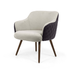 Poltrona Jade Composê Corano Preto B-98 Com Veludo Bege D-153