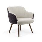 Poltrona Jade Composê Corano Preto B-98 Com Veludo Bege D-153