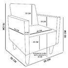 Poltrona Jade Corino Bege Pes Chanfrado Castanho  M11 - D'ros