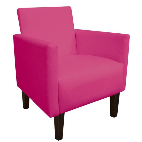 Poltrona Jade Corino Pink Pés Chanfrado Tabaco - D'rossi