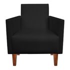 Poltrona Jade Corino Preto Pes Chanfrado Castanho  M11 - D'ro