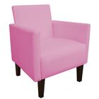 Poltrona Jade Corino Rosa Bebê Pés Chanfrado Tabaco - D'rossi