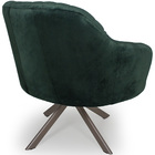 Poltrona Jade Giratória Eiffel Champagne Veludo Verde