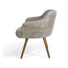 Poltrona Jade Ii Linho Cinza