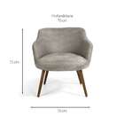 Poltrona Jade Ii Linho Cinza