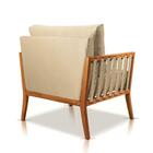 Poltrona Jade Linho Agarb Decor Linho Bege