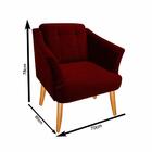 Poltrona Jade Para Clinica Escritório Salão Beleza Bordô