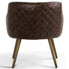 Poltrona Jade Pés Palito Corano Rústico Marrom Linho Cru