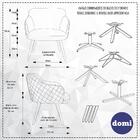 Poltrona Jade Pés Palito Corano Rústico Marrom Linho Cru