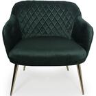 Poltrona Jade Pés Palito Gold Veludo Verde