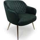 Poltrona Jade Pés Palito Gold Veludo Verde