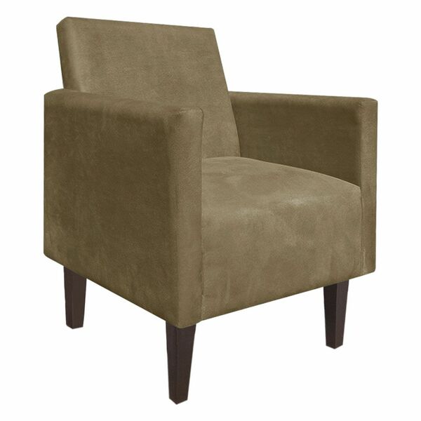 Poltrona Jade Suede Pés Chanfrado Tabaco M11 - D'rossi - Marr
