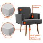 Poltrona Jasper Suede Grafite