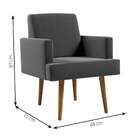 Poltrona Jasper Suede Grafite