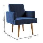 Poltrona Jasper Veludo Azul Marinho
