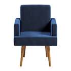 Poltrona Jasper Veludo Azul Marinho