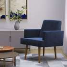 Poltrona Jasper Veludo Azul Marinho