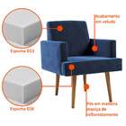 Poltrona Jasper Veludo Azul Marinho