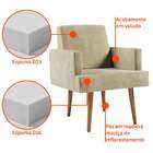 Poltrona Jasper Veludo Bege